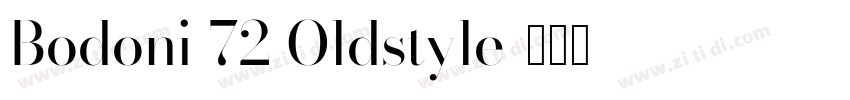 Bodoni 72 Oldstyle字体转换